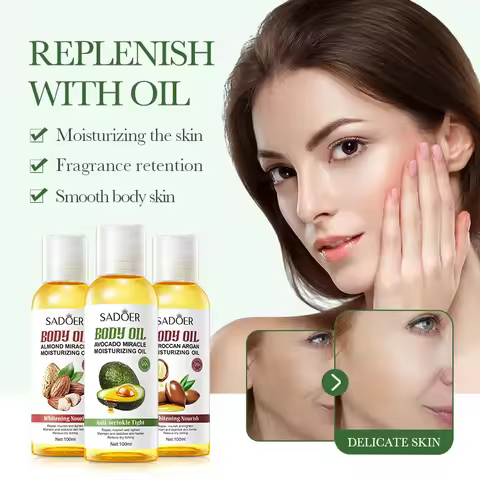 Natural Avocado Almond Oil Anti Aging Firming Skin Face Oil Moisturizing Relaxing Massage Oil Hair R
