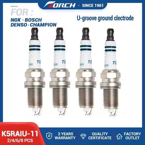 2-8PCS Iridium Spark Plug Torch K5RAIU-11 Replace for HYUNDAI/KIA 18829-11050 0F287-18110 TOYOTA 900