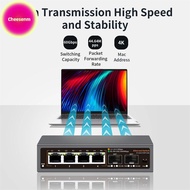 Cheesenm 2.5Gbps Ethernet 4 Port 2500Mbps Network Switcher 2 Port 10G + Slot Home Lab Hub Internet S