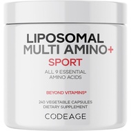 Codeage Multi Amino+ BCAA & EAA Supplement, All 9 Essential Amino Acids, Free-Form Branched-Chain Am