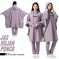LILAC waterproof bat poncho raincoat + poncho pants set poncho raincoat raincoat pants