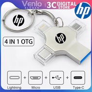 HP 4-in-1 OTG 1TB/512GB/32GB/16GB USB 3.0 Flash Drive Pendrive Fast Type-C Micro USB Android Lightning Speed