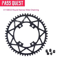 PASS QUEST X110 / 4claw  110BCD Round Road Bike Narrow Wide Chainring 36T-58T 105 R2000 R3000 4700 5800 6800 DA9000 Crankset