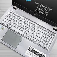 Computer Keyboard Cover for Model Acer 15.6 Inch Aspire E15 E 15 E5-576 E5576 V3 V15 E5-553G/575G Waterproof and Moisture-proof Protective Film Silicone Full Coverage [ZK]