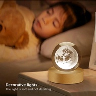 Warehouse Sale [Cod] Decorative Led Crystal Ball Bedroom Lamp Aesthetic 3D Led Glass Bedroom Decorat