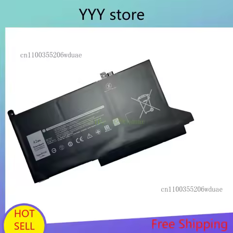 DJ1J0 11.4V 42WH 3-Cell Laptop Battery for Dell Latitude 12 7280 K8X0T KHY0C 7290 E7280 E7290 137380