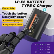 PALO⚡Canon LP-E6 LPE6N battery USB charging battery for eos 60d 70d 80d 90d 5d 6d 7d