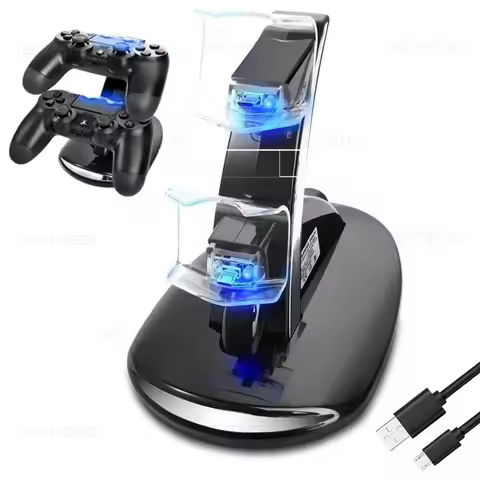 For PS4 Controller Dual Charger Stand Holder Dock Station Cradle for Sony Playstation 4 / PS4 Pro /P