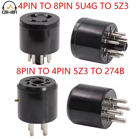 1pc Vacuum Tube Converter Adapte 8pin to 4pin 4pin to 8pin Tin plated for 5Z3 to 274B Vacuum tube Hi
