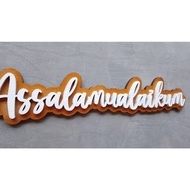 ASSALAMUALAIKUM WALL DECORATION - SIGN PLAYWOOD