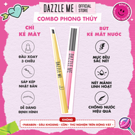 DAZZLE ME Combo Phong Thủy 2 Món: Bút Kẻ Mắt Dạng Lỏng Không Thấm Nước + Chì Kẻ Mày 2 Đầu Lâu Trôi K