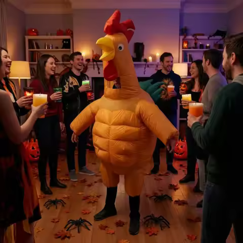 Inflatable Chicken Costume Cute Chicken Costume Inflatable Suit Lightweight Apparel Reusable for Adu
