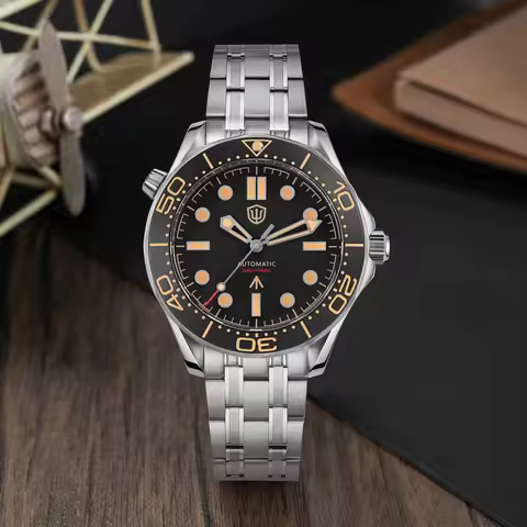 Watchdives WD007ST NTTD Watch NH35/NH38 Movement Domed Sapphire 200m Waterproof Fly Adjustment Clasp