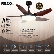 REZO VENZO CEILING FAN 46/5B LED LIGHT