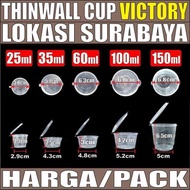 Cup Puding 25ml 35ml 60ml 100ml 150ml Plastik Thinwall Bulat Pack SBY