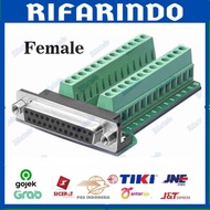 Connector DB 25 Pin Breakout Board Terminal Connector Screw