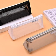 clear pencil case pen holder desktop organiser Three-dimensional Transparent Mesh Pencil Bag Large C