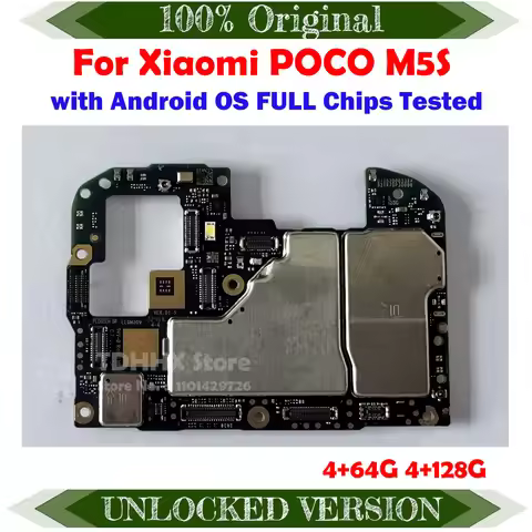 Working Good Original Unlocked for Xiaomi Poco M5S Motherboard 128GB 64GB Mianboard With Google App 
