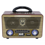 Others - 手提調頻家用台式複古無線藍牙收音機（淺木紋）