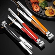 Stainless Steel Food Tongs Korean BBQ Meat Bun Toast Bread Clamp Utensil Tong Buffet Clips Cooking