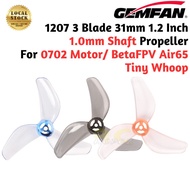 Gemfan 1207 31mm 1.2Inch 3 Blade Propeller 1mm Shaft for BetaFPV Air65 / 0702 Motor (4 Pairs/8Pcs) G