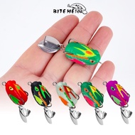 1 Pc Ray Frog Lure With Dual Bionics Sequin Hook 3cm/4g Floating Plastic Joker Frog Top Water Bass S