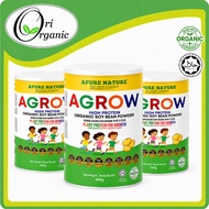 3X【HALAL NO ADDED SUGAR】 APURE NATURE AGROW High Protein Organic Soy Bean Powder 650g Plant Protein 