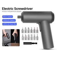 Cordless Screwdriver 3.6V 5NM High Torque Battery Electric 2000mAh 12Pcs S2 Steel Bit