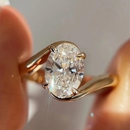 Maxine CZ 4.5ct Oval Cut Engagement Ring,5A Cubic Zirconia Women's Ring Jewelry,Travel Ring, Wedding