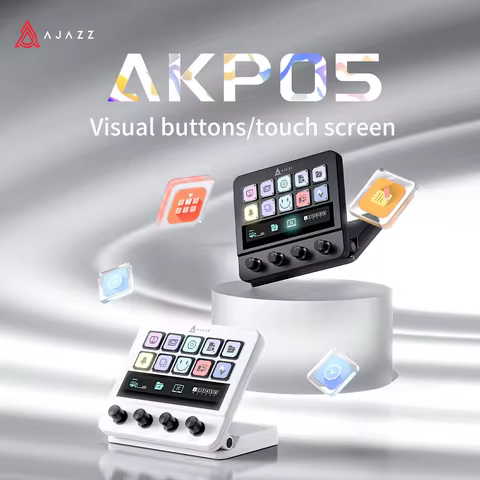 Ajazz AKP05 Mechanical Macro Keyboard Multi-Function Desktop Assistant for Office and Gaming, Easy-t