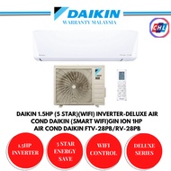DAIKIN 1.0HP R32 AIRCOND (GIN-ION + SMART WIFI) FTV28PB/RV28PB – NEW MODEL