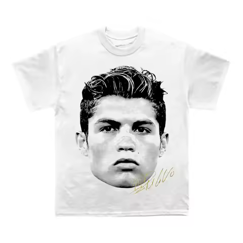 Cristiano Ronaldo C7 Face Tee 2026 Football Fan T Shirt 100%Cotton Clothing Unisex Men Women T-Shirt