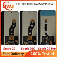 สำหรับ Tecno Spark 20 Pro KJ6จอแสดงผล LCD 20C BG7หน้าจอ LCD หน้าจอสัมผัส Digitizer สำหรับ Tecno Spar