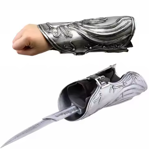 Hidden Blade Brotherhood Ezio Auditore Gauntlet Replica Sleeves Swords Can the Ejection Cosplay Chri