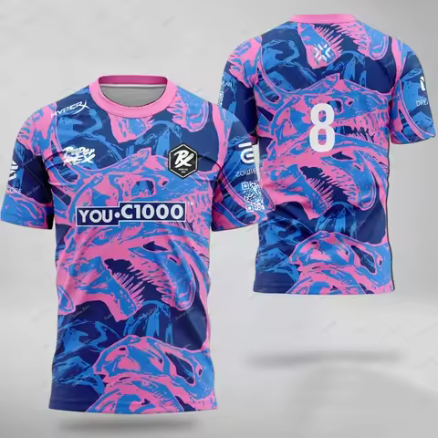 Summer Paper Rex 2024 VCT Esports Men's Uniform High Quality Breathable 3D Printed Short sleeved T-s