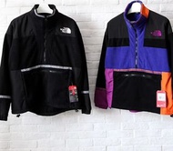 外國預訂 2色選 the north face 拼色刺繡logo 半拉鍊 1992 rage fleece anorak 毛絨外套