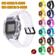 Watch Strap Protective Case for Casio G-Shock DW-5600 5000 5025 GW-M5610 M5600 GLX-5600 G-5600e Men Women TPU Resin Replacement Wrist Band Bracelet Accessories