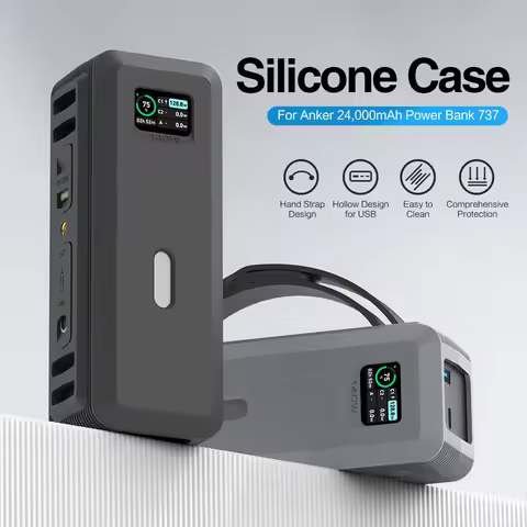 Silicone Case for Anker 737 Power Bank PD240W Charging Cable for 140W 24000mAh PowerCore SD/TF Card 