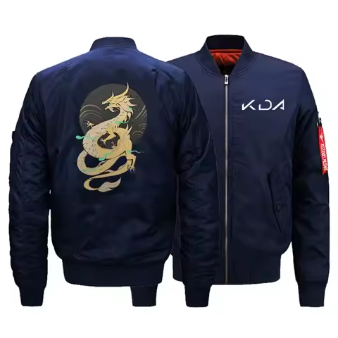 KDA AKALI Baseball Jacket Men Winter Bomber Coat Casual Slim Windbreaker Game LOL Outwear Zipper Mil