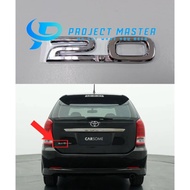 ORIGINAL TOYOTA WISH ANE 11 CAMRY ACV31 ANE11 2002 - 2006  REAR BONNET " 2.0 " LOGO EMBLEM