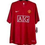 Man Utd FC Home 2007-2009 MU FC 2007/2008 MUFC 2008/2009 Original Authentic Jersey Football Shirt Ki