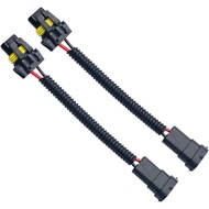 2PCS H11 H8 H9 Male ke 9005 9006 Female Penyambung Penukaran Kabel Pendawaian Lampu Depan Lampu Kabu