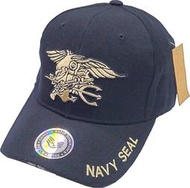 美國 US NAVY SEAL 海豹部隊 徽章 紀念小帽 黑色 L/XL