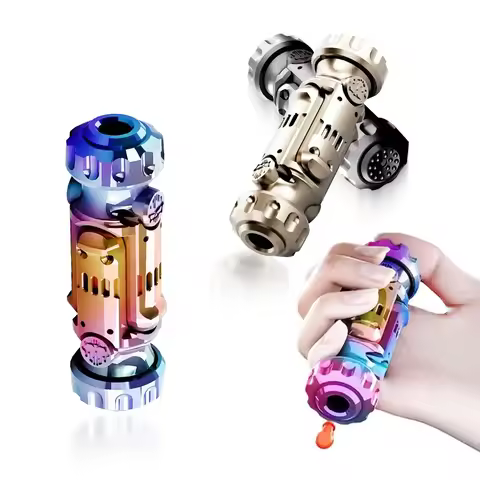 Shock Bomb Soft Bullet Gun Fidget Spinner Foldable Shell-Ejecting Soft Bullet Metal Gun Stress Relie