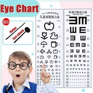 Eye Chart Eye Vision Test Chart Pvc Waterproof Clinic Eye Chart Medical Home Eye Chart 视力表 儿童视力表