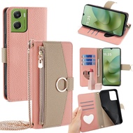 for Motorola Moto G06 G06 Power Leather Phone Case Flip Wallet Cover Card Slots Zipper Bag
