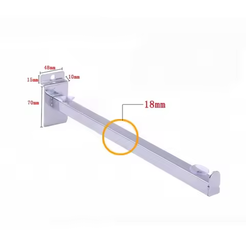 5pcs Channel Board Metal Bracket Channel Board Glass Shelf Support 18 Square Supermarket Shelf Displ