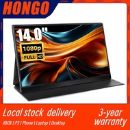 HONGO 14 inch Portable Monitor 1080P Resolution 100% RGB USB Type-C Full HD Portable Monitor Type-c