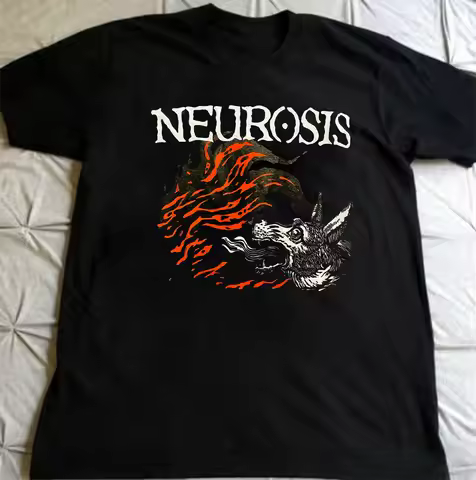 NEUROSIS Band Wolf Black T Shirt S-5XL Short Sleeve MEN KN456