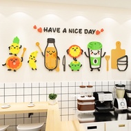 Kitchen Tableware Creative Wall Sticker3DAcrylic Self-Adhesive Wall Sticker Restaurant Kitchen Decorative Painting